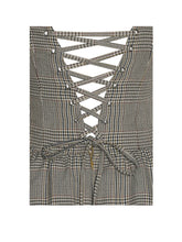 Load image into Gallery viewer, Dacia Plaid Halter Lace-up Bubble Mini Dress
