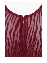 Load image into Gallery viewer, Patricia Burgundy Leopard Burnout Velvet Mesh Backless Maxi Dress
