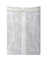 Load image into Gallery viewer, Ulissa White Square Neck Jacquard Textured High Slit Maxi Dress
