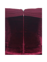 Load image into Gallery viewer, Maybelle Magenta Bardot Lace Strap Peplum Maxi Dress
