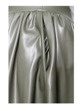 Load image into Gallery viewer, Eliana Olive Vegan Leather Dress
