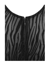 Load image into Gallery viewer, Patricia Black Leopard Burnout Velvet Mesh Backless Maxi Dress
