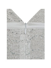 Load image into Gallery viewer, Adelaide White Beaded Sequin Net Bodycon Gown
