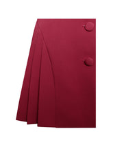 Load image into Gallery viewer, Delia Burgundy Blazer Dress with Pleated Detail
