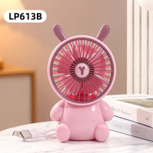 Load image into Gallery viewer, Creative Cartoon Bear Desktop Mini Fans Big Wind Desktop Portable USB Charging Handheld Fan Portable Air Conditioning Handheld Cooling Fan Charging Usb Fan Portable Handheld Fan
