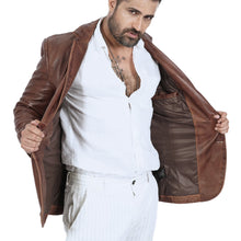 Load image into Gallery viewer, Harper Vintage Leather Blazer
