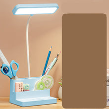 Load image into Gallery viewer, LED Table Lamp With Pen Storage Eye Protection Stepless Dimming Desk Lamp Study Children Smart LED Bedside Lamp Light Decorative Table Lamp Cute Study Lamps for Bedroom Décor
