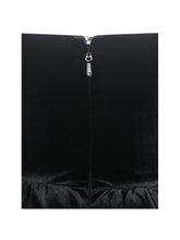 Load image into Gallery viewer, Catrina Black Velvet Square Neck Bow-Tie Mini Dress
