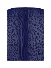 Load image into Gallery viewer, Ilyse Navy V-Neck Plunge Animal Print Mermaid Hem Maxi Dress
