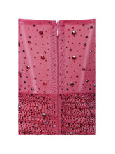 Load image into Gallery viewer, Fatima Burgundy Crystal Sleeveless Corset Mermaid Maxi Dress
