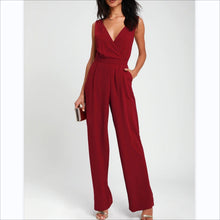 Load image into Gallery viewer, Women’s One-piece Trousers Lace Backless Deep V – High-Waisted Casual Outfit
