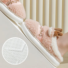 Load image into Gallery viewer, Christmas Shoes Winter Home Slippers Elk Soft Cozy Bedroom Slipper Slip On House Shoes
