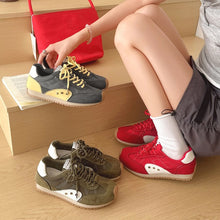 Load image into Gallery viewer, Women's Platform Lace-Up Sneakers | German Trainer Style Height-Increasing Casual Shoes | EU 36–40
