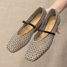 Load image into Gallery viewer, Women's Woven Square Toe Slip-On Pumps – Retro Roman Low Heel

