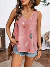 Load image into Gallery viewer, Women’s Feather Print V-Neck Camisole

