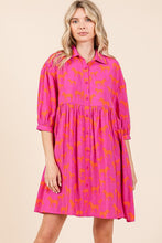 Load image into Gallery viewer, Zebra Print Button Down Shirt Mini Dress For Women – Fluttering, Bold and Fashion-Forward Dress with Pocketed Tiered Design
