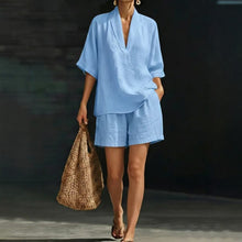 Load image into Gallery viewer, Women's Loose Batwing Sleeve Two-Piece Set – Casual Summer Beach Outfit
