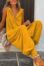 Load image into Gallery viewer, Women’s Sleeveless Hooded Relaxed Fit Jumpsuit
