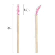 Load image into Gallery viewer, 100-Pack Disposable Bamboo Stick Mascara Wands – Eco-Friendly &amp; Convenient
