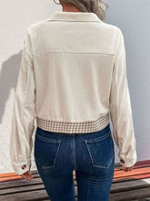 Load image into Gallery viewer, Women's Houndstooth Button-Up Long Sleeve Jacket – Chic &amp; Pocketed Lightweight Outerwear
