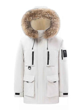 Load image into Gallery viewer, Men's Full Size Fur Hooded Winter Parka Coat Plus Size
