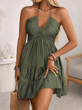 Load image into Gallery viewer, Women's Off-Shoulder V-Neck Ruffle Dress – Elegant Strap Style
