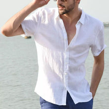 Load image into Gallery viewer, Summer Short-sleeved Shirt Casual Button Tops Men Clothing
