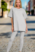 Load image into Gallery viewer, Zenana Cotton Round Neck Top &amp; Legging Set
