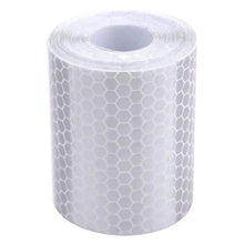 Load image into Gallery viewer, 5cm*100cm Car Reflective Tape Safety Warning Car Decoration Waterproof White Silver Red Reflective Tape Sticker Reflector Protective Tape Strip Film Auto Motorcycle Sticker Reflective Tape for Trailer Car Truck Reflectors
