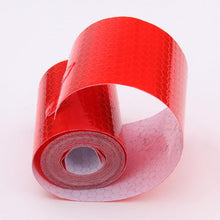 Load image into Gallery viewer, 5cm*100cm Car Reflective Tape Safety Warning Car Decoration Waterproof White Silver Red Reflective Tape Sticker Reflector Protective Tape Strip Film Auto Motorcycle Sticker Reflective Tape for Trailer Car Truck Reflectors
