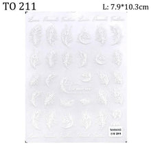 Load image into Gallery viewer, 5D Sweater Nail Sticker Acrylic Engraved Winter Charm Designs Beauty Cloth Christmas Patterns Nails Art Decoration Tools  Nail Art Stickers Decor Tip Transfer Nail Decals Sticker For Pretty Girl Self-Adhesive Nail Decals Designer Nail Stickers
