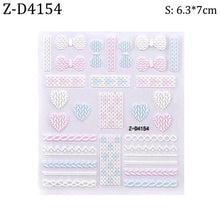 Load image into Gallery viewer, 5D Sweater Nail Sticker Acrylic Engraved Winter Charm Designs Beauty Cloth Christmas Patterns Nails Art Decoration Tools  Nail Art Stickers Decor Tip Transfer Nail Decals Sticker For Pretty Girl Self-Adhesive Nail Decals Designer Nail Stickers
