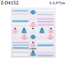 Load image into Gallery viewer, 5D Sweater Nail Sticker Acrylic Engraved Winter Charm Designs Beauty Cloth Christmas Patterns Nails Art Decoration Tools  Nail Art Stickers Decor Tip Transfer Nail Decals Sticker For Pretty Girl Self-Adhesive Nail Decals Designer Nail Stickers
