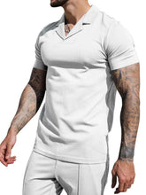 Load image into Gallery viewer, Men's Plus Size Short Sleeve Top and Shorts Set

