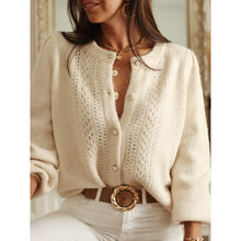 Load image into Gallery viewer, Women’s button down cardigan sweater

