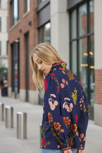 Load image into Gallery viewer, Umgee Flower Print Blouse with Scalloped Neckline
