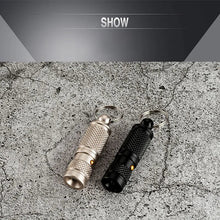 Load image into Gallery viewer, 🔦 Eco-Friendly Mini LED Flashlight – Aluminum Alloy Pocket Torch | Waterproof, Lightweight, Durable | Everyday Carry Keychain Light (Black or White)
