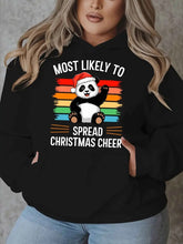 Load image into Gallery viewer, Plus Size Christmas Panda Hoodie
