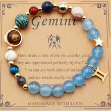 Load image into Gallery viewer, Twelve Constellations Bracelets - Natural Stone Beaded Bracelets with Eight Planet Designs
