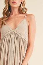 Load image into Gallery viewer, New Summer Ruched Plunge Mini Cami Dress For Women– Flattering, Comfortable, Sophisticated &amp; Alluring with a Sculpted Fit and Plunging Neckline for Special Occasions
