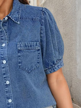 Load image into Gallery viewer, Women’s Retro Washed Denim Shirt
