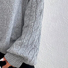 Load image into Gallery viewer, Women's Cold Shoulder Sweater - High Neck Cut Out Pullover Long Sleeve Top
