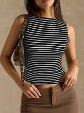 Load image into Gallery viewer, Women’s Slim Fit Striped Vest Top
