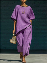 Load image into Gallery viewer, Women's Casual Resort Loose Short-Sleeve Top &amp; Pants Set
