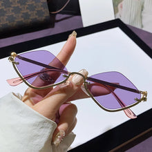 Load image into Gallery viewer, Cat Eye Sunglasses with Gold Metal Frame

