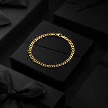Load image into Gallery viewer, Cuban Chain Bracelet, 5MM - 14K Gold
