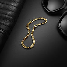 Load image into Gallery viewer, Cuban Chain Bracelet, 5MM - 14K Gold
