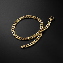 Load image into Gallery viewer, Cuban Chain Bracelet, 5MM - 14K Gold
