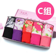 Load image into Gallery viewer, 5Pcs Print Panties Women's Underwear Cute Cotton Panties Plus Size Briefs Girl Ladies Lingeries Panty Sexy Underpants For  Women

