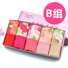 Load image into Gallery viewer, 5Pcs Print Panties Women's Underwear Cute Cotton Panties Plus Size Briefs Girl Ladies Lingeries Panty Sexy Underpants For  Women
